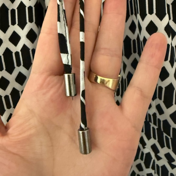 A Pea in the Pod Maxi Maternity Geometric Halter Dress Size Small Black White - Picture 6 of 9